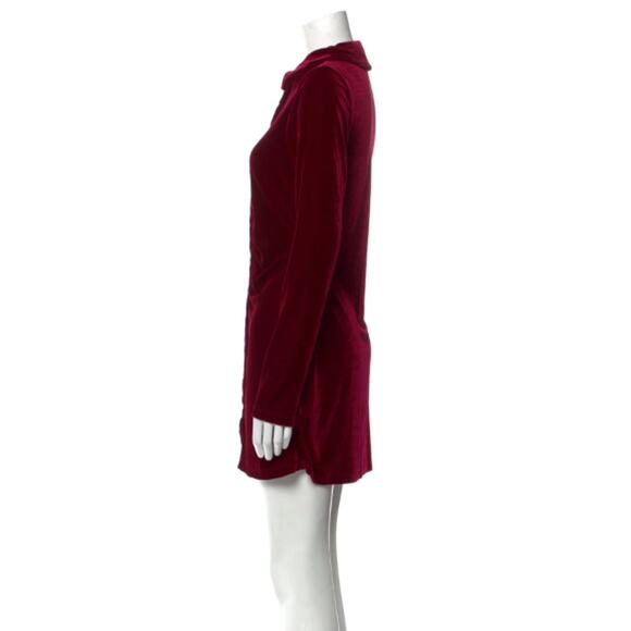 Reformation Isa Velvet Dress Plum - Picture 4 of 5